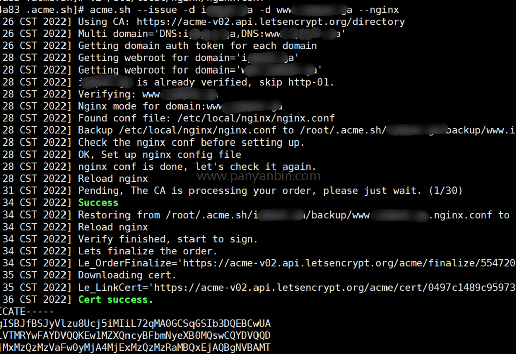 Nginx网站免费SSL证书安装自动续签更新
