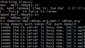 Let’s encrypt更新SSL证书提示It seems the CA server is busy now的问题 Let’s encrypt更新SSL证书提示It seems the CA server is busy now的问题