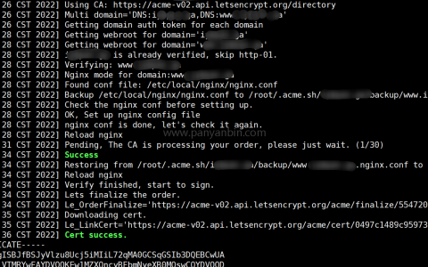 Nginx网站免费SSL证书安装自动续签更新
