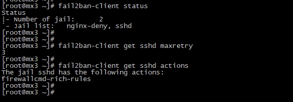 CentOS、Rocky Linux、AlmaLinux 8/9如何使用Firewalld配置Fail2ban防护SSH扫描攻击